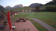 Archived webcam image showing Schoppernau: View from Hotel Schrannen-Hof on 24 Aug 2026 at 06:16