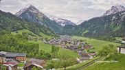 Archived webcam image showing Schoppernau on 13 May 2026 at 07:38