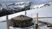 Archived webcam image showing Mountain restaurant "Berghof Golm" on 18 May 2026 at 07:03