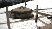 Archived webcam image showing Mountain restaurant "Berghof Golm" on 18 May 2026 at 12:03