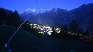 Archived webcam image showing Grächen village on 28 May 2026 at 04:17