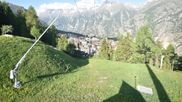 Archived webcam image showing Grächen village on 28 May 2026 at 08:17