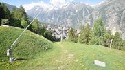 Archiviertes Webcam Bild: Dorf Grächen - Talabfahrt am 28.05.2026 um 10:38 Uhr
