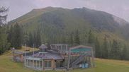 Archived webcam image showing Top station of the Höfi Express II lift on 18 Aug 2026 at 08:41
