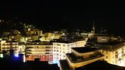 Archived webcam image showing St. Moritz village II - View from Hotel Schweizerhof towards St. Moritz Bad on 8 Apr 2026 at 02:37