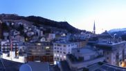 Archived webcam image showing St. Moritz village II - View from Hotel Schweizerhof towards St. Moritz Bad on 8 Apr 2026 at 06:37