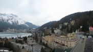 Archiviertes Webcam Bild: St. Moritz Dorf: Ausblick Hotel Schweizerhof Richtung See am 12.04.2026 um 16:10 Uhr