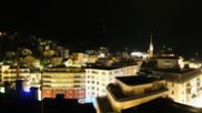 Archived webcam image showing St. Moritz village II - View from Hotel Schweizerhof towards St. Moritz Bad on 7 Jun 2026 at 00:41