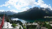 Archived webcam image showing St. Moritz village II - View from Hotel Schweizerhof towards St. Moritz Bad on 7 Jun 2026 at 10:41