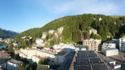 Archived webcam image showing St. Moritz village II - View from Hotel Schweizerhof towards St. Moritz Bad on 7 Jul 2026 at 07:59
