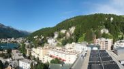 Archived webcam image showing St. Moritz village II - View from Hotel Schweizerhof towards St. Moritz Bad on 7 Jul 2026 at 08:59