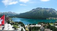 Archived webcam image showing St. Moritz village II - View from Hotel Schweizerhof towards St. Moritz Bad on 7 Jul 2026 at 12:59