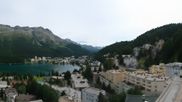 Archived webcam image showing St. Moritz village II - View from Hotel Schweizerhof towards St. Moritz Bad on 7 Jul 2026 at 16:59