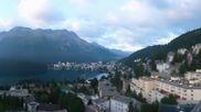 Archiviertes Webcam Bild: St. Moritz Dorf: Ausblick Hotel Schweizerhof Richtung See am 27.07.2026 um 06:26 Uhr