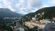 Archiviertes Webcam Bild: St. Moritz Dorf: Ausblick Hotel Schweizerhof Richtung See am 27.07.2026 um 07:26 Uhr