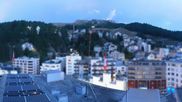 Archived webcam image showing St. Moritz village II - View from Hotel Schweizerhof towards St. Moritz Bad on 5 Sep 2026 at 06:25