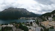 Archived webcam image showing St. Moritz village II - View from Hotel Schweizerhof towards St. Moritz Bad on 5 Sep 2026 at 14:25