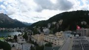 Archived webcam image showing St. Moritz village II - View from Hotel Schweizerhof towards St. Moritz Bad on 5 Sep 2026 at 16:25