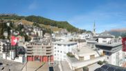 Archived webcam image showing St. Moritz village II - View from Hotel Schweizerhof towards St. Moritz Bad on 29 Sep 2026 at 14:28