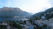 Archived webcam image showing St. Moritz village II - View from Hotel Schweizerhof towards St. Moritz Bad on 29 Sep 2026 at 18:28