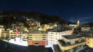 Archived webcam image showing St. Moritz village II - View from Hotel Schweizerhof towards St. Moritz Bad on 28 Oct 2026 at 00:08