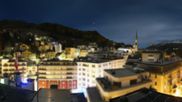 Archived webcam image showing St. Moritz village II - View from Hotel Schweizerhof towards St. Moritz Bad on 28 Oct 2026 at 02:08