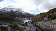 Archived webcam image showing St. Moritz village II - View from Hotel Schweizerhof towards St. Moritz Bad on 28 Oct 2026 at 12:08