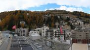 Archived webcam image showing St. Moritz village II - View from Hotel Schweizerhof towards St. Moritz Bad on 28 Oct 2026 at 14:08