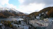Archived webcam image showing St. Moritz village II - View from Hotel Schweizerhof towards St. Moritz Bad on 28 Oct 2026 at 16:08