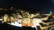 Archived webcam image showing St. Moritz village II - View from Hotel Schweizerhof towards St. Moritz Bad on 28 Oct 2026 at 20:08