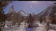 Archived webcam image showing Camping Morteratsch, Engadin on 26 Feb 2026 at 12:45