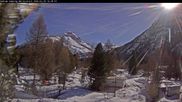 Archived webcam image showing Camping Morteratsch, Engadin on 26 Feb 2026 at 14:45