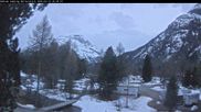 Archived webcam image showing Camping Morteratsch, Engadin on 12 Apr 2026 at 20:01