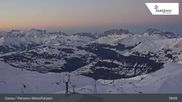 Archived webcam image showing Davos Klosters: Weissfluhjoch (2260 m) on 26 Feb 2026 at 21:31