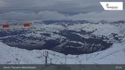 Archived webcam image showing Davos Klosters: Weissfluhjoch (2260 m) on 25 Oct 2026 at 07:27