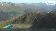 Archived webcam image showing Jakobshorn mountain (2590 m) on 18 Jun 2026 at 09:46