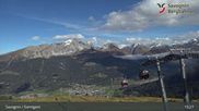 Archived webcam image showing ski resort Savognin, mountain station 