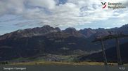 Archived webcam image showing ski resort Savognin, mountain station 