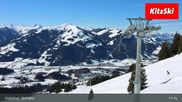 Archived webcam image showing Bichlalm - Kitzbühel Ski Resort on 26 Feb 2026 at 11:28