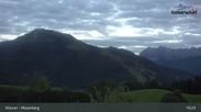 Archived webcam image showing Moserberg at Kössen Ski Resort on 14 Sep 2026 at 19:41