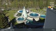 Archived webcam image showing Therme Längenfeld Spa - Aqua Dome on 27 Apr 2026 at 09:30