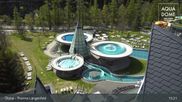 Archived webcam image showing Therme Längenfeld Spa - Aqua Dome on 27 Apr 2026 at 15:30