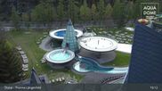 Archived webcam image showing Therme Längenfeld Spa - Aqua Dome on 27 Apr 2026 at 19:30