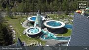 Archived webcam image showing Therme Längenfeld Spa - Aqua Dome on 27 Apr 2026 at 13:30