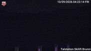 Archived webcam image showing Base station Skilift Brunni on 9 Oct 2026 at 04:51