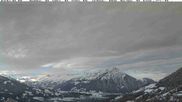 Archived webcam image showing View of Thunsersee, Niesen mountain (2362m) and Kander valley on 16 Mar 2026 at 08:07