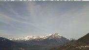 Archived webcam image showing View of Thunsersee, Niesen mountain (2362m) and Kander valley on 10 Apr 2026 at 08:42