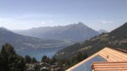 Archived webcam image showing View of Thunsersee, Niesen mountain (2362m) and Kander valley on 12 Jul 2026 at 12:12