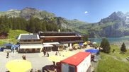 Archived webcam image showing Kandersteg: Lake Oeschinensee on 12 Jul 2026 at 12:13