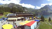 Archiviertes Webcam Bild: Kandersteg: Oeschinensee und Berghotel am 05.08.2026 um 12:38 Uhr